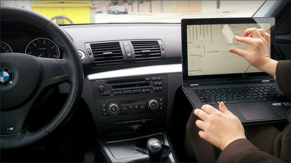 Orpington driving instructor brings his computer in for repair.